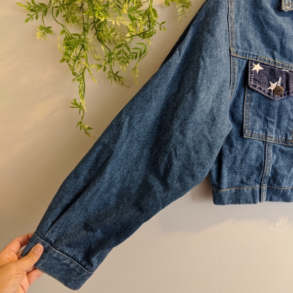 Vintage Beverly Hills Denim Crop Americana Jacket - Picture 9 of 13